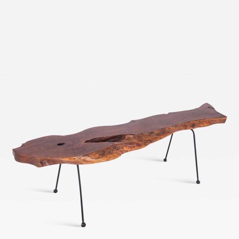 Wabi Sabi Style Coffee Table in Organic Walnut 1960s