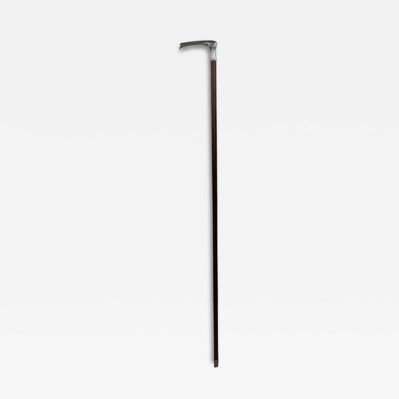 Walking Cane With A Silver Handle In The Art Nouveau Style Russia