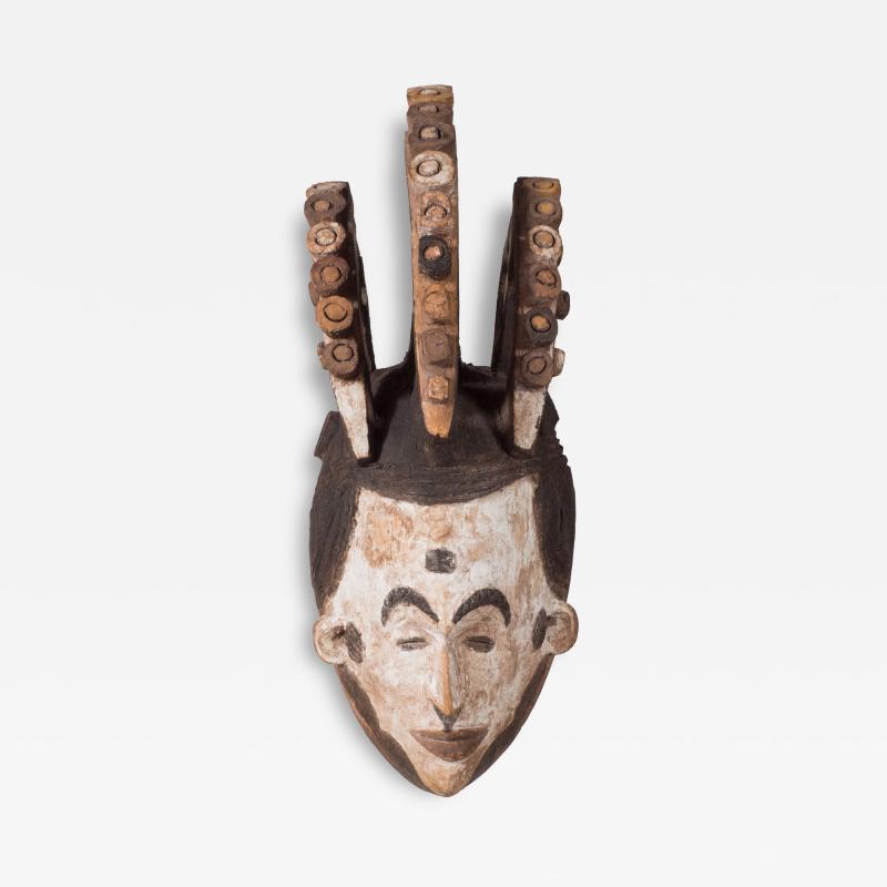 Wall Mounted Carved Wood Sculpture of Igbo Mask Nigeria Late 19th Century