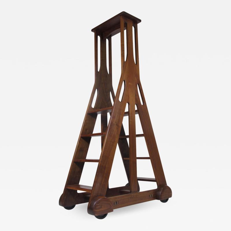 Walnut American Studio Craft Library Ladder