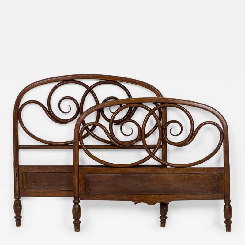 Walnut Bentwood Twin Bed