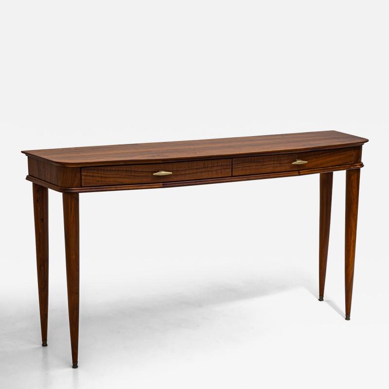 Walnut Console Table Italy Mid 20th Century