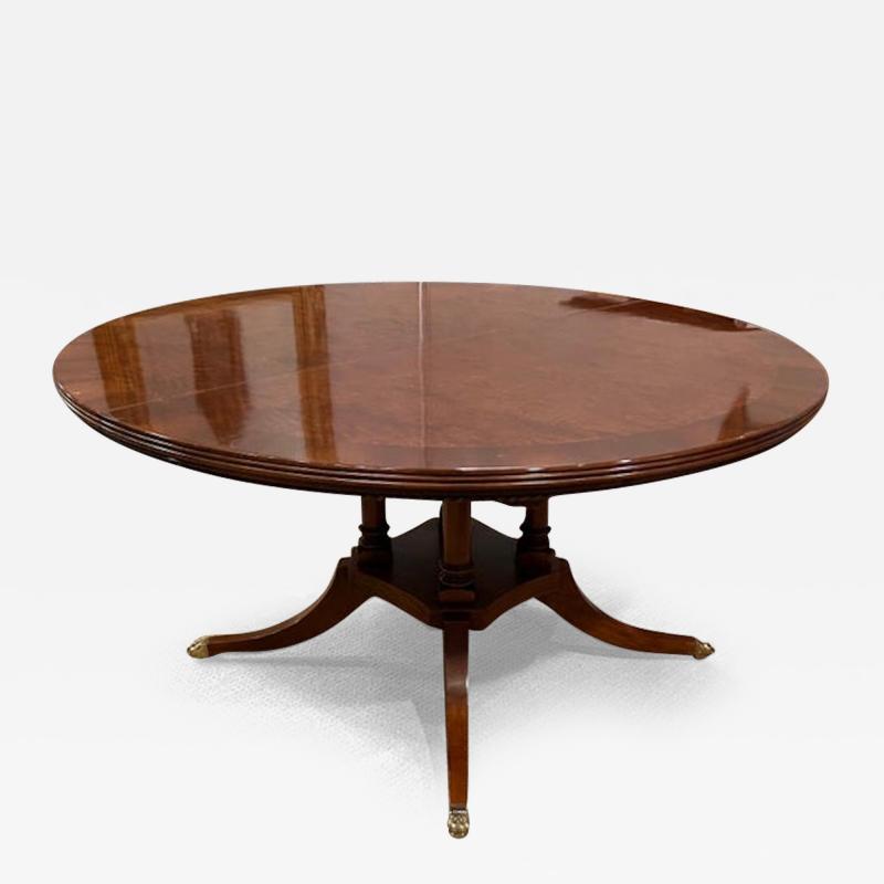Walnut Cross Banded Extension Dining Table with 1 leaf