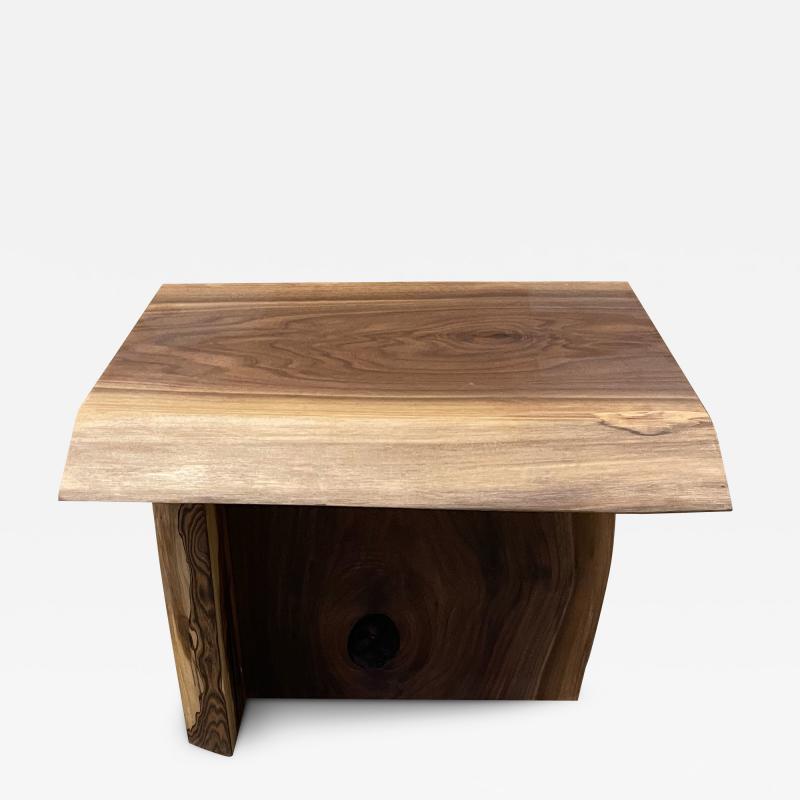 Walnut Live Edge Wood Side Table