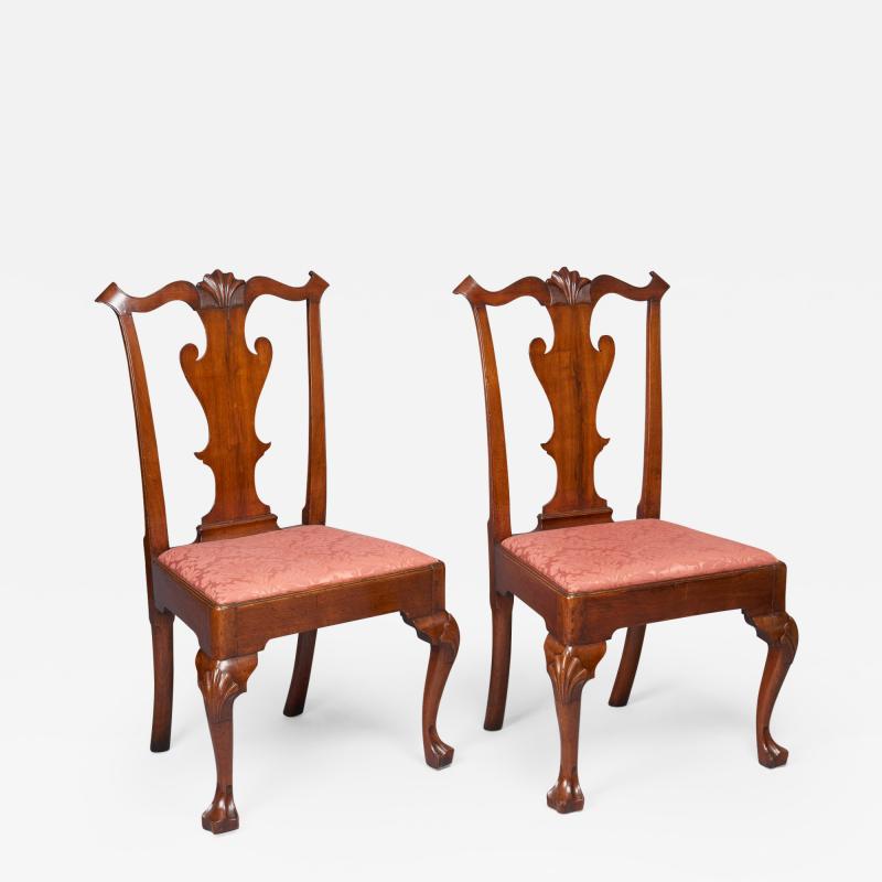 Walnut Queen Anne Side Chairs