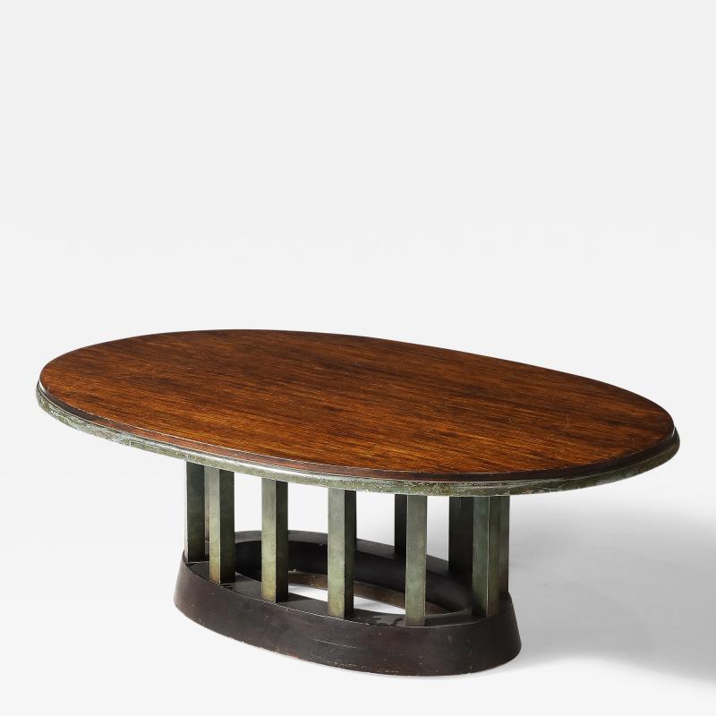 Walnut and Painted Wood Coffee Table