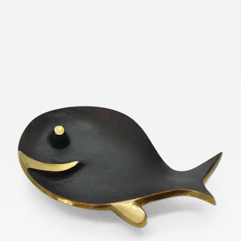 Walter Bosse Walter Bosse Fish Midcentury Brass Bowl or Ashtray Herta Baller 1950s