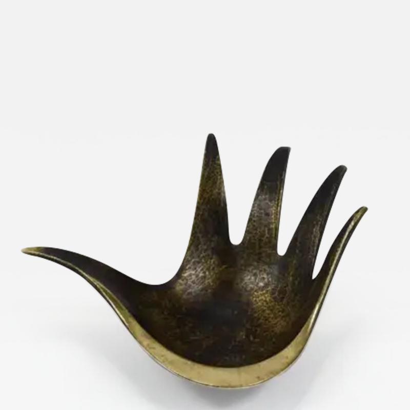 Walter Bosse Walter Bosse Sculptural Brass Hand Bowl or Ashtray Herta Baller Austria 1950s