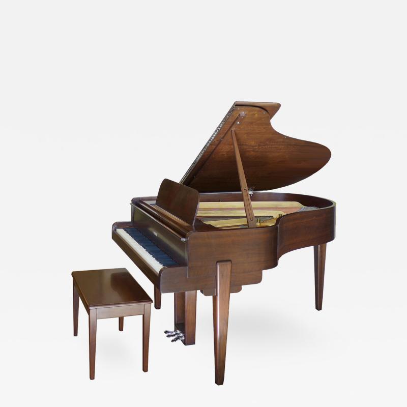 Walter Darwin Teague Streamline Moderne Walnut Steinway Baby Grand by Walter Darwin Teague