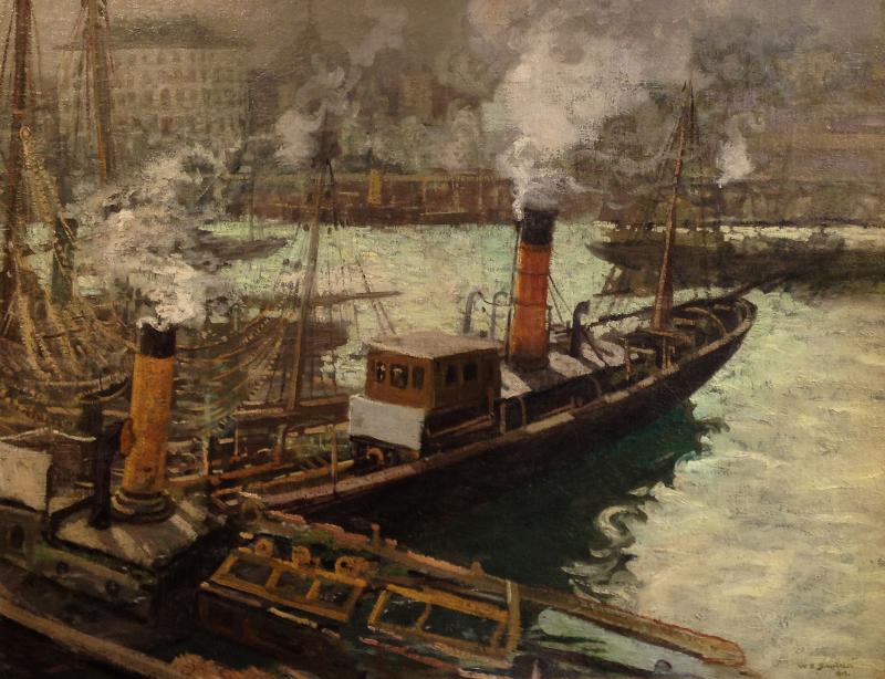 Walter Elmer Schofield Steam Trawlers Boulogne