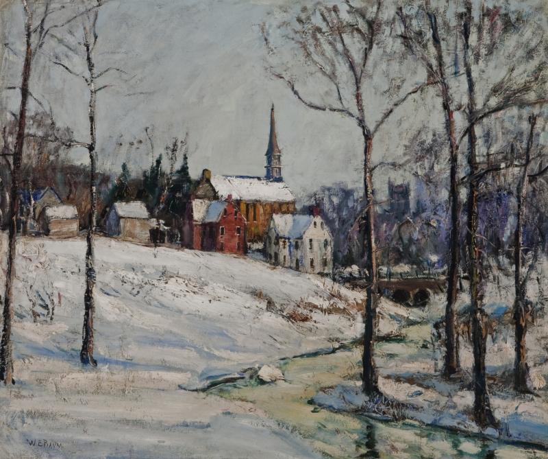 Walter Emerson Baum Winter Near the Creek