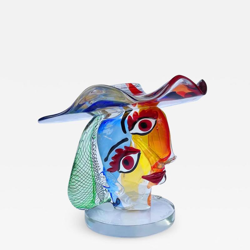 Walter Furlan Walter Furlan Homage to Picasso Large Italian Murano Art Glass Sculpture