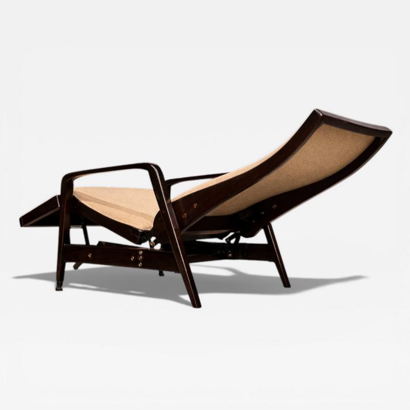 Walter Gerdau Reclining Sun Chaise Lounge by Walter Gerdau Hardwood 1940s Lot 82A