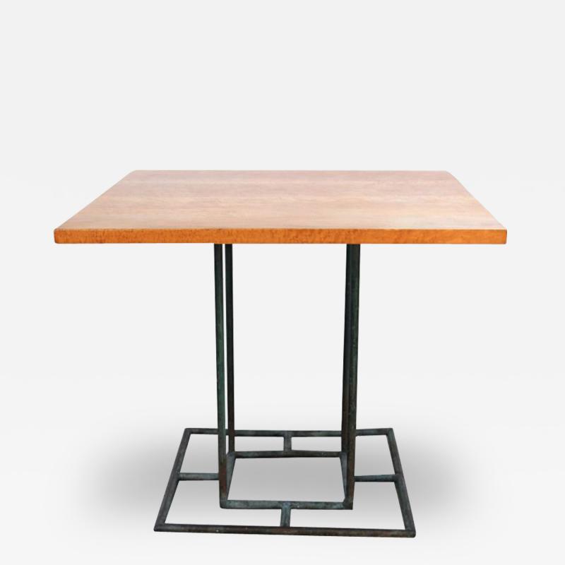 Walter Lamb Dining Table with Birch Burl Top