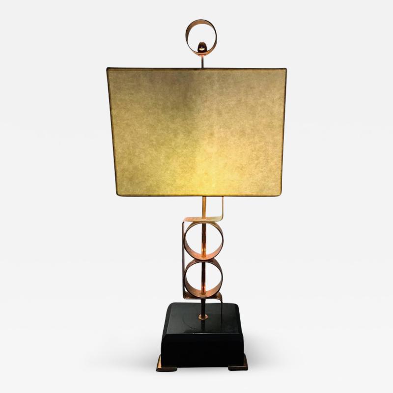 Walter Von Nessen Striking Walter Von Nessen Modernist Art Deco Copper Lamp