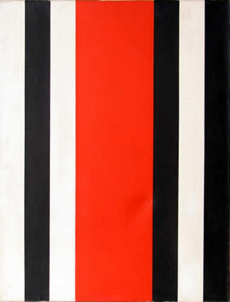 Warner Friedman Red Black and White Stripes