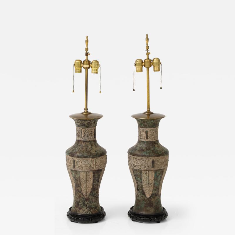 Warren Kessler Warren Kessler 1960s Bronze Table Lamps