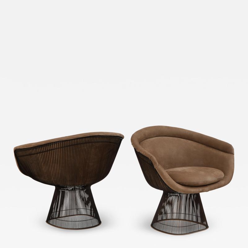 Warren Platner PAIR OF 1960s BRONZE WARREN PLATNER LOUNGE CHAIRS