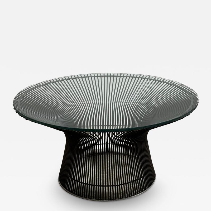 Warren Platner Warren Platner Bronze Base Coffee Table w Smoked Glass 1960