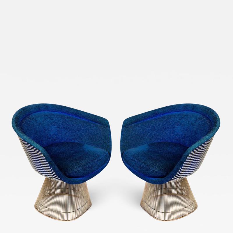 Warren Platner Warren Platner Lounge Chairs for Knoll in Original Fabric USA 1960s