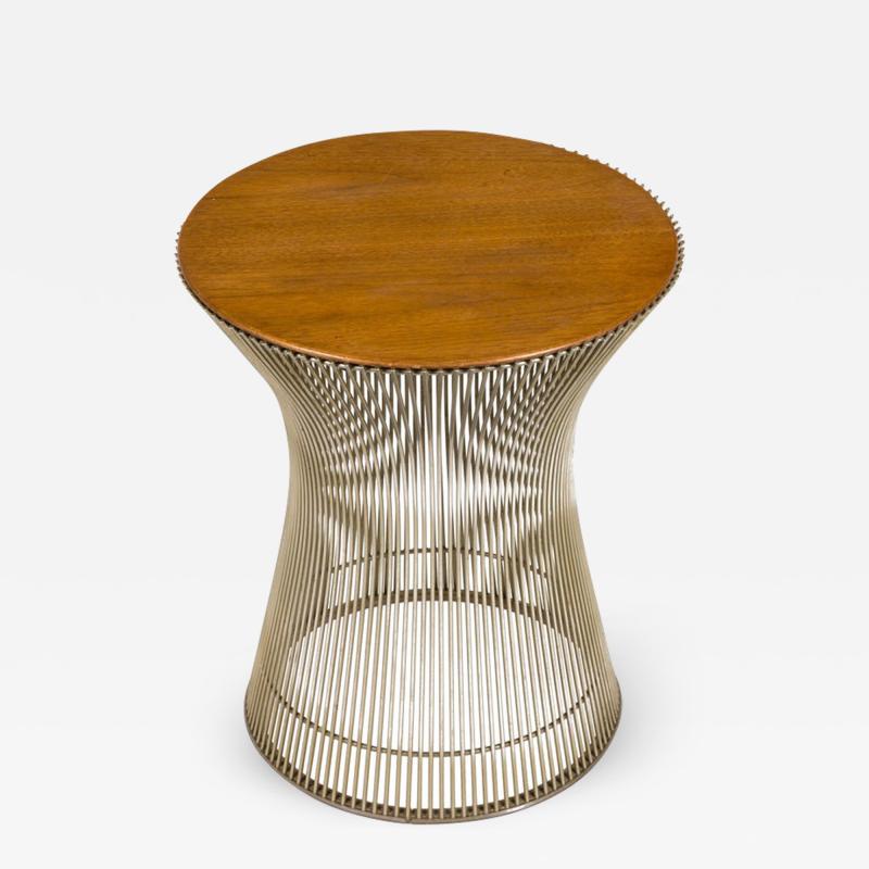 Warren Platner Warren Platner Walnut and Chrome Side Table for Knoll