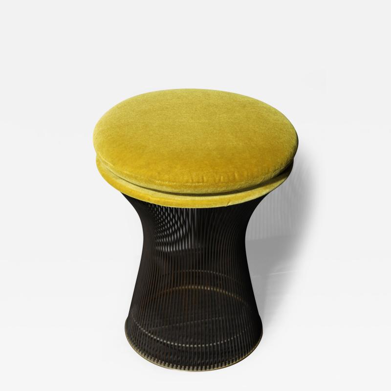 Warren Platner Warren Platner for Knoll Bronze Stool in Mohair