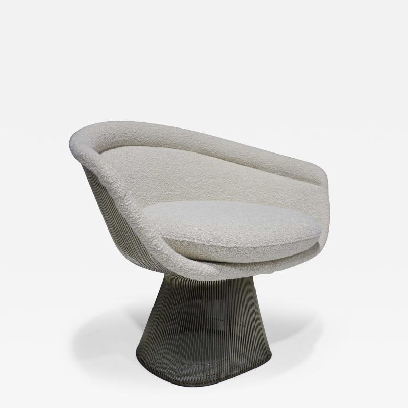 Warren Platner Warren Platner for Knoll Lounge Chair in Off White Boucle