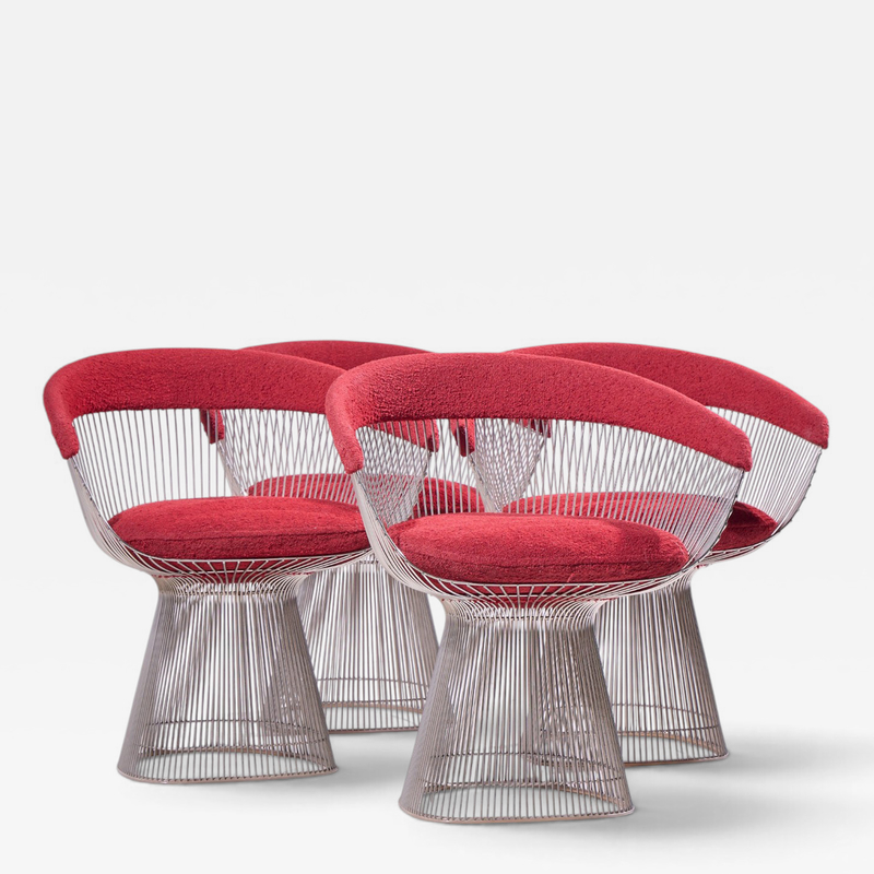 Warren Platner Warren Platner for Knoll Mid Century Dining Chairs Set of 4
