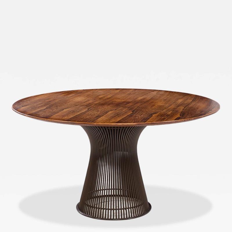 Warren Platner Warren Platner for Knoll Mid Century Rosewood and Bronze Dining Table