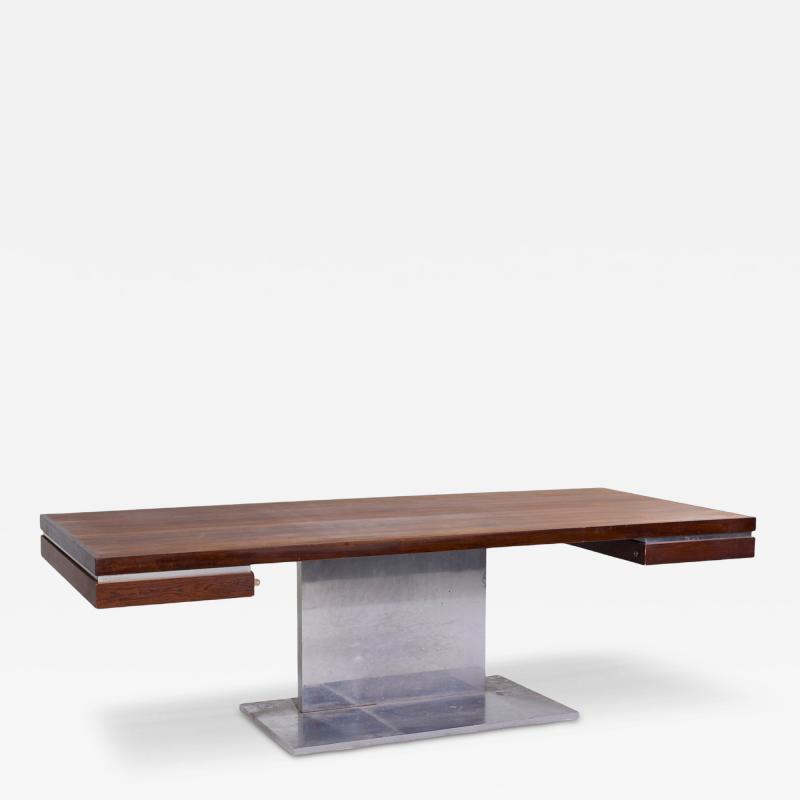 Warren Platner Warren Platner for Lehigh Leopold Mid Century Rosewood and Chrome Executive Desk