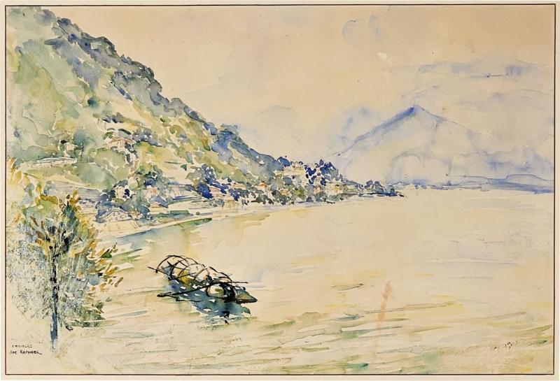 Watercolor by Joseph M Raphael 1869 1950 