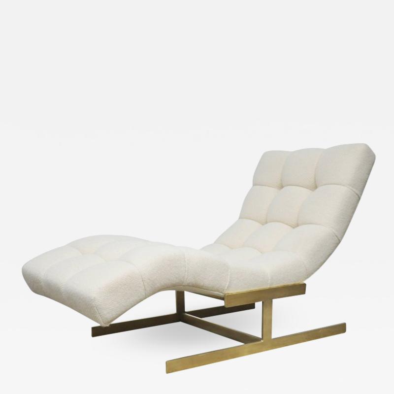 Wave Chaise on Brass Base