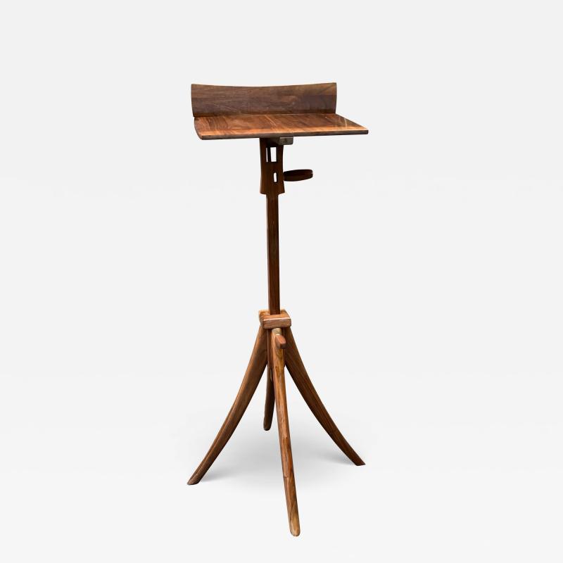 Wendell Castle MID CENTURY ORGANIC MODERNIST WOOD ADJUSTABLE MUSIC STAND WITH FOUR FOOTED BASE