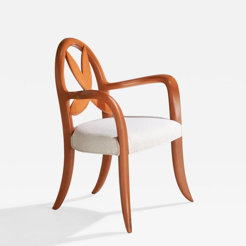 Wendell Castle Springborn Armchair with Cherry Poplar and Fabric USA 1993