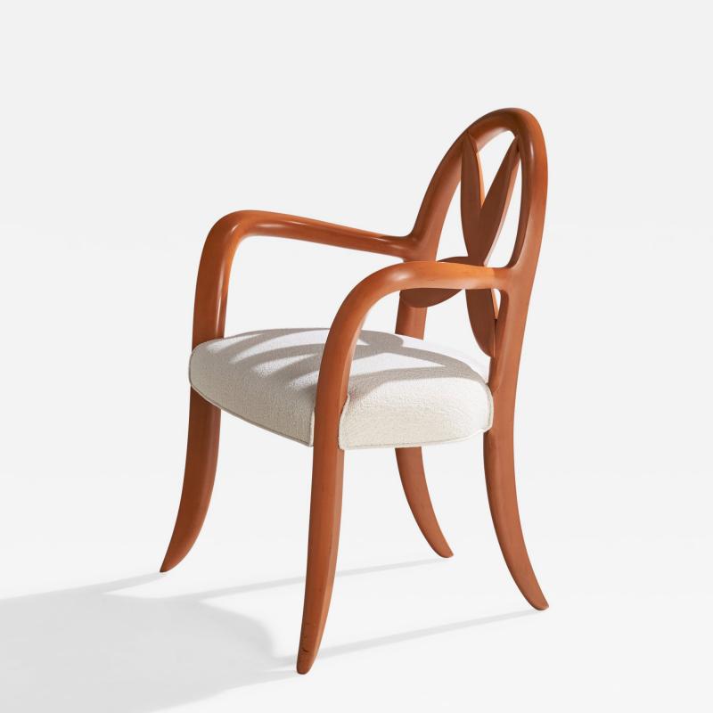 Wendell Castle Springborn Armchair with Cherry Poplar and Fabric USA 1993