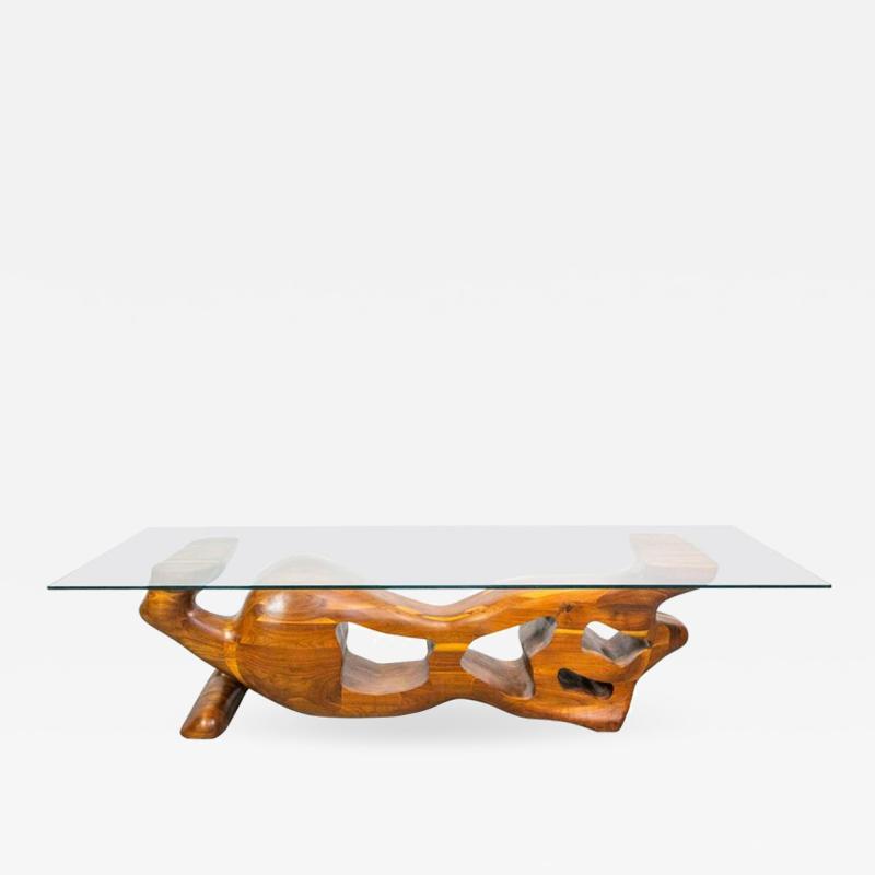 Wendell Keahler Unique Sculptural Coffee Table by American Craftsman Wendell Kahler