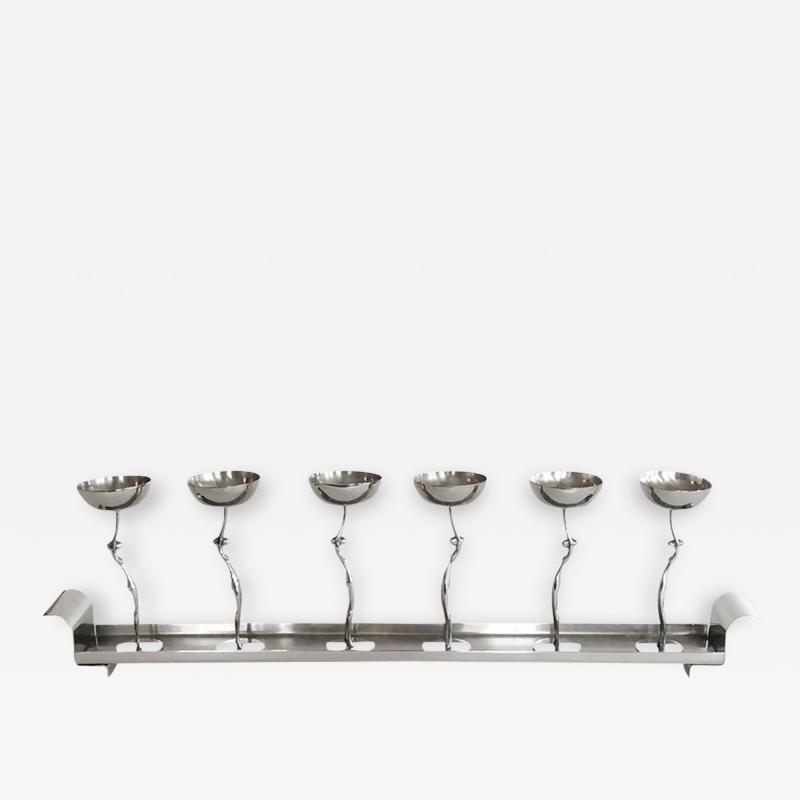 Werkst tte Hagenauer Figural Art Deco Cordial Cups Tray by Hagenauer