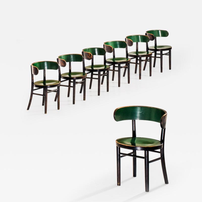 Werner West Amazing Set of Six Werner West Hugging Chairs 