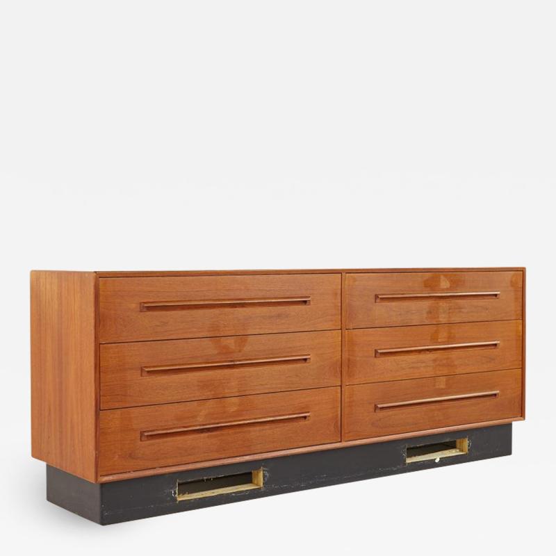 Westnofa Mid Century Teak 6 Drawer Lowboy Dresser