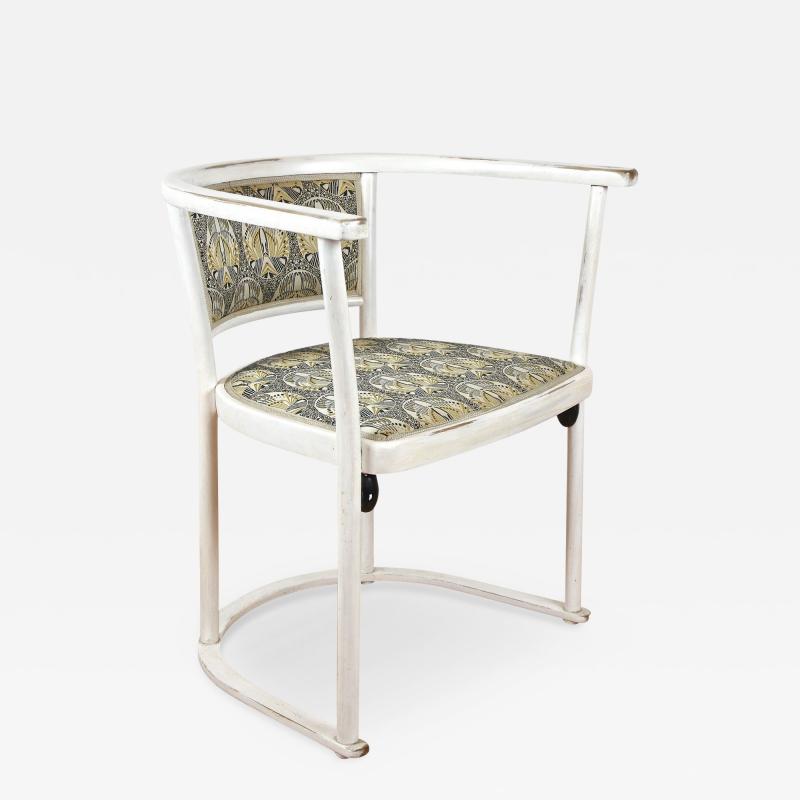 White Art Nouveau Armchair by Marcel Kammerer Early 20th Century AT ca 1908