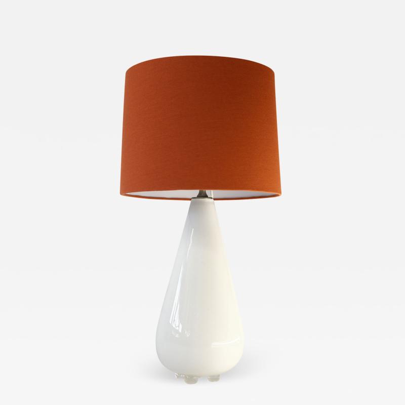 White Glass Table Lamp