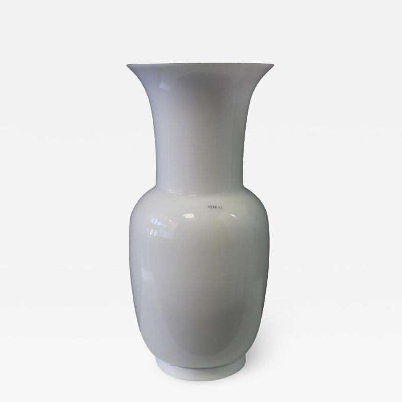 White Opalino Vase by Venini of Murano