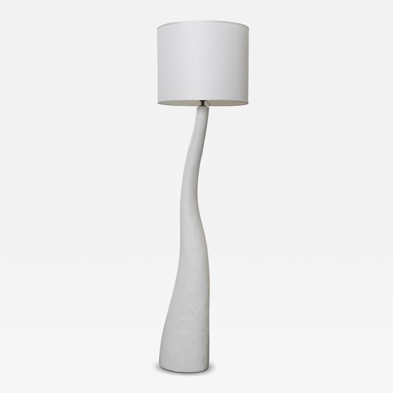 White Plaster Floor Lamp