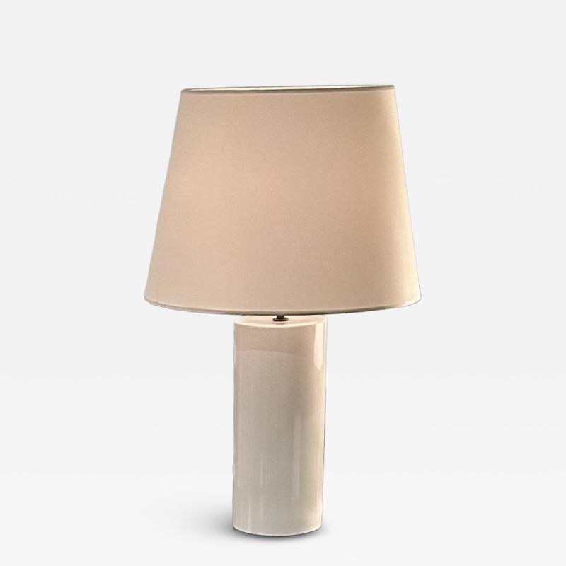 White Porcelain Lamp France c 1970 80 signed AAA