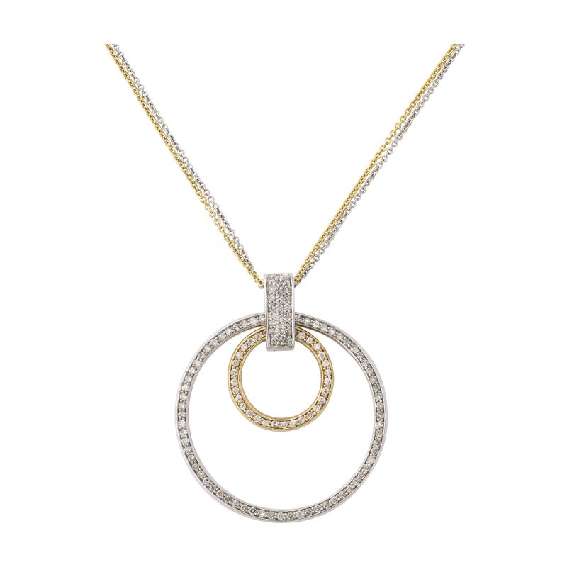 White and Yellow Gold Diamond Necklace