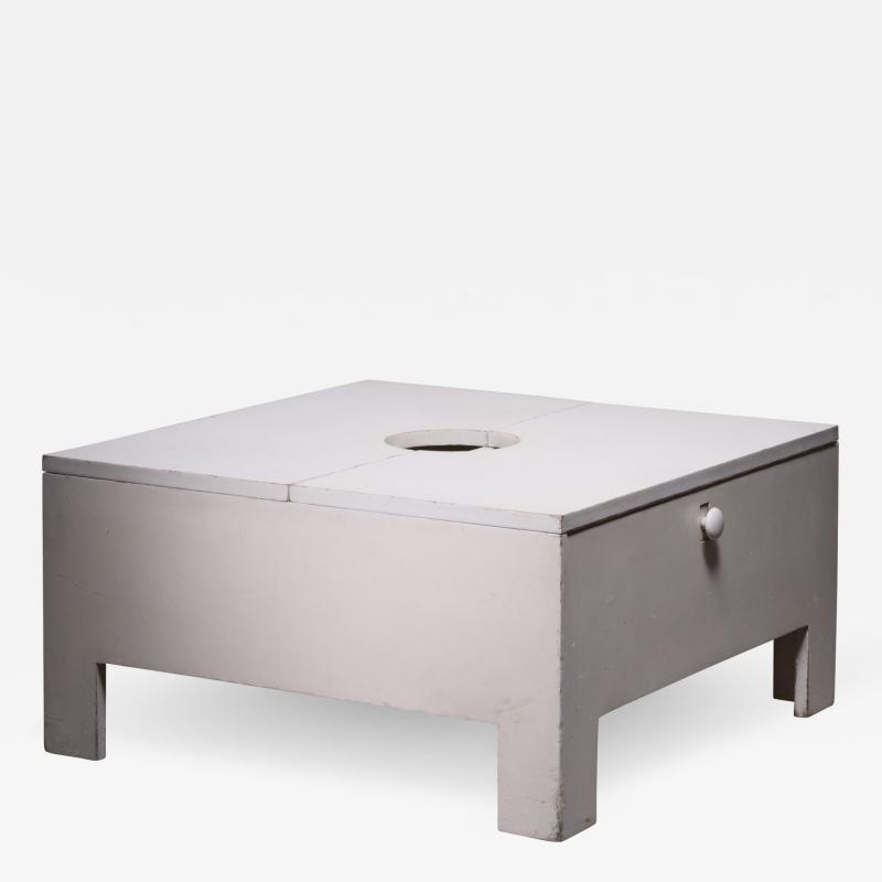 White wooden bar coffee table with inside storage Brianza 1966
