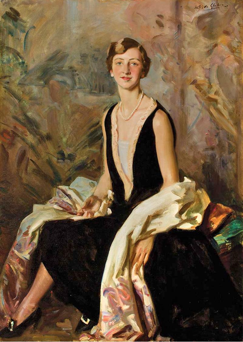 Wilfrid Gabriel De Glehn Portrait of a Lady Said to be Ruth Peck