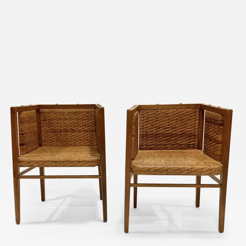 Wilhelm Schmidt Pair of Austrian Secessionist Armchairs by Wilhelm Schmidt