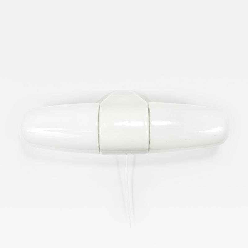 Wilhelm Wagenfeld Wilhelm Wagenfeld Bauhaus White Sconce Double Wall Light Linder Germany 1950s