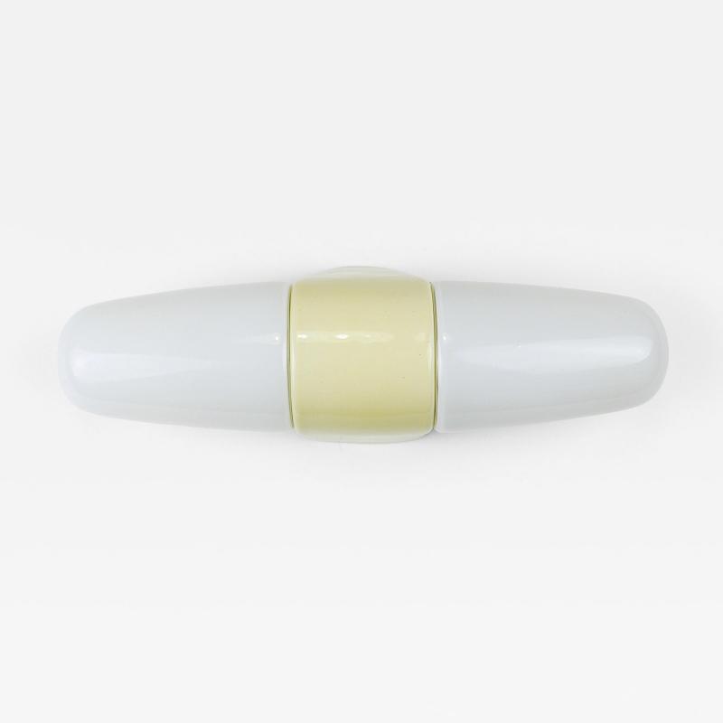 Wilhelm Wagenfeld Wilhelm Wagenfeld Bauhaus Yellow Double Sconce Wall Light Linder Germany 1950s